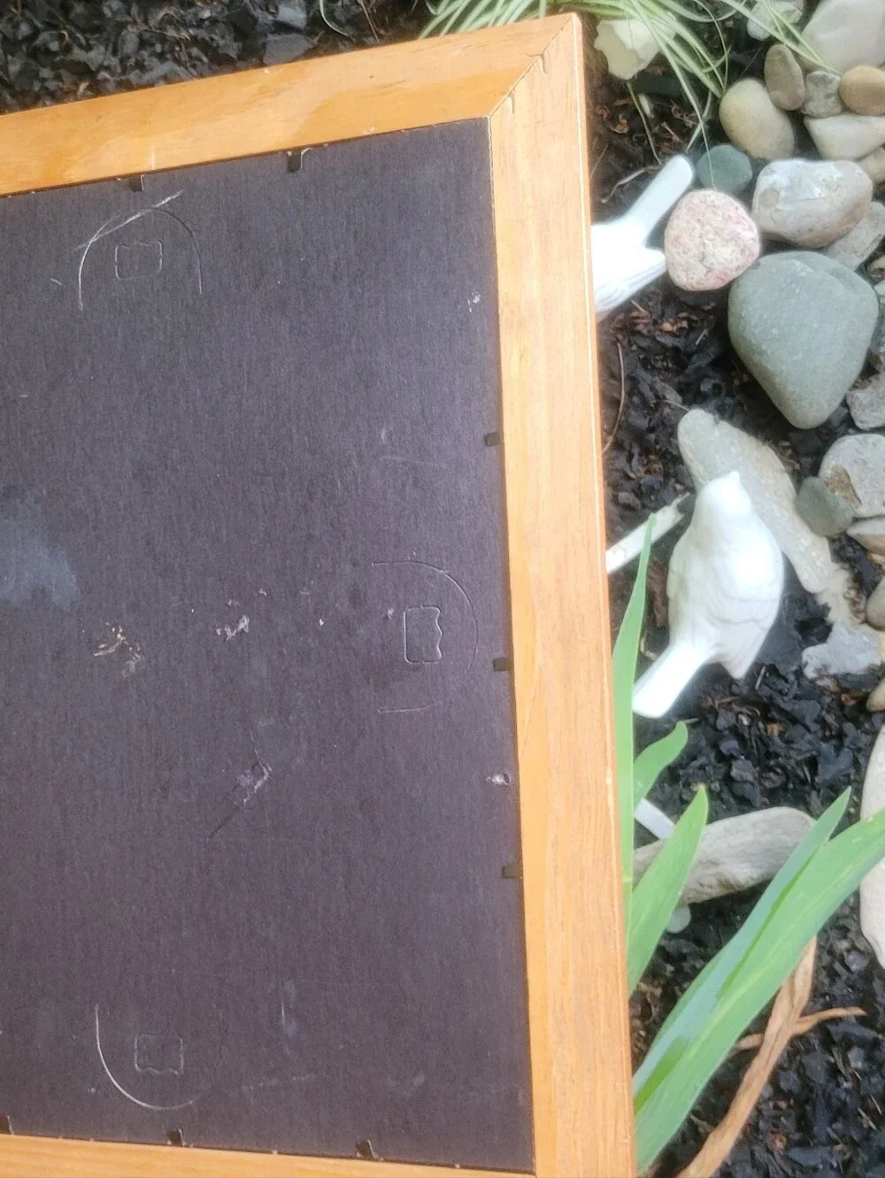 Wood Frame Rustic Wagon Print in Burgundy Mat